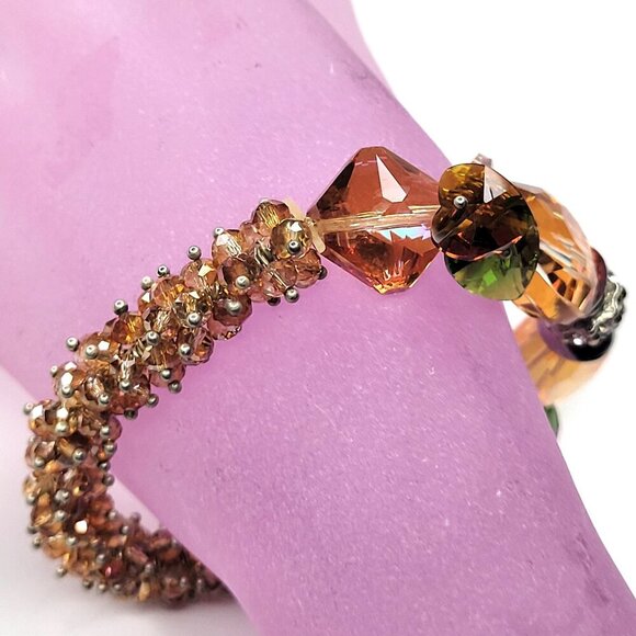 Rhinestone Crystal Stretch Bracelet - Picture 1 of 10